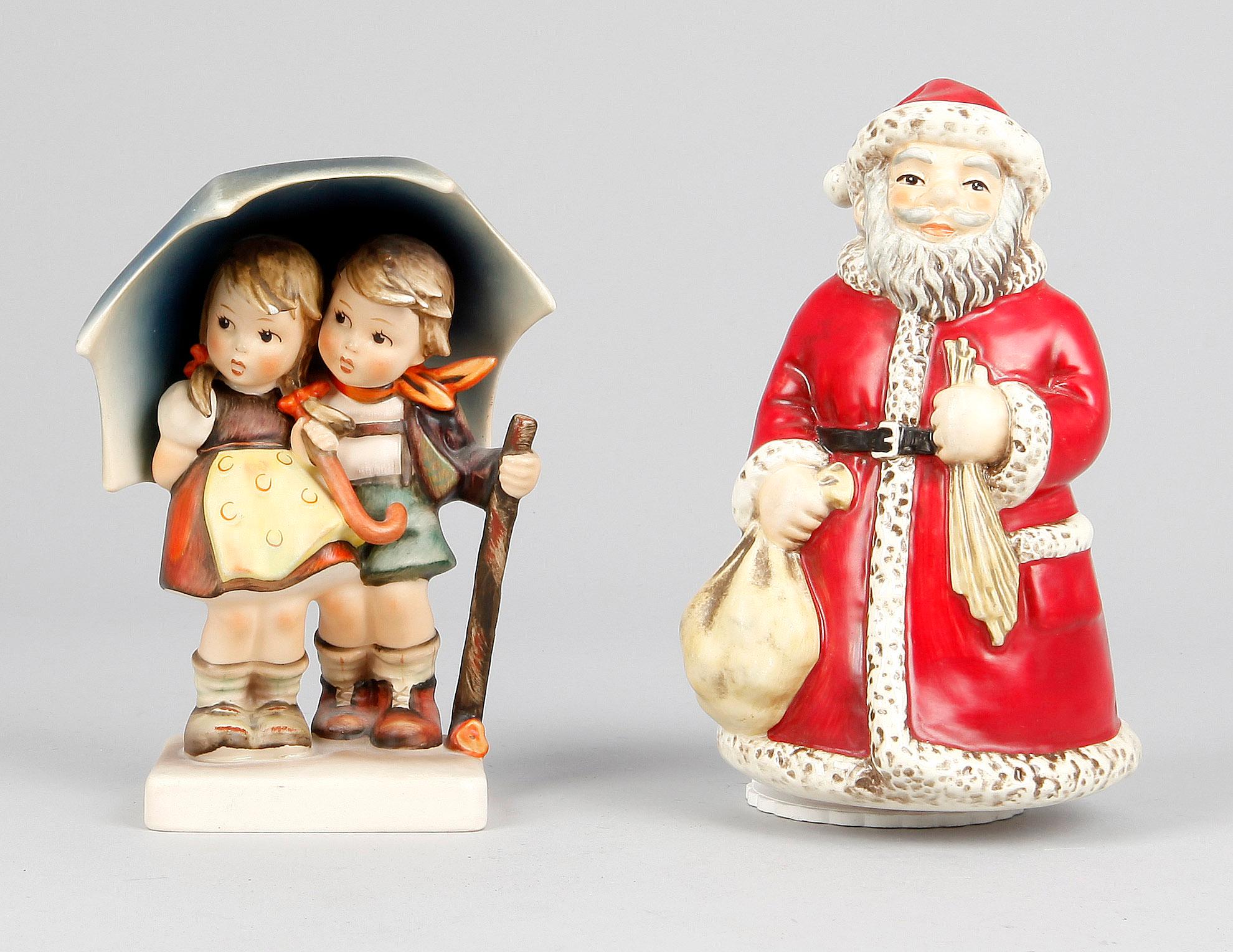 FIGURINER, 2 st, porslin, Hummel, Goebel, 1900-tal.