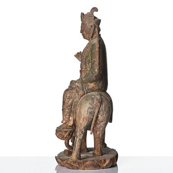 Samantabhadra, trä. Mingdynastin (1368-1644).