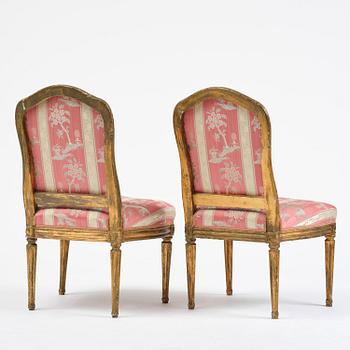 Stolar, ett par, Frankrike, 1700-talets senare del, Louis XVI.