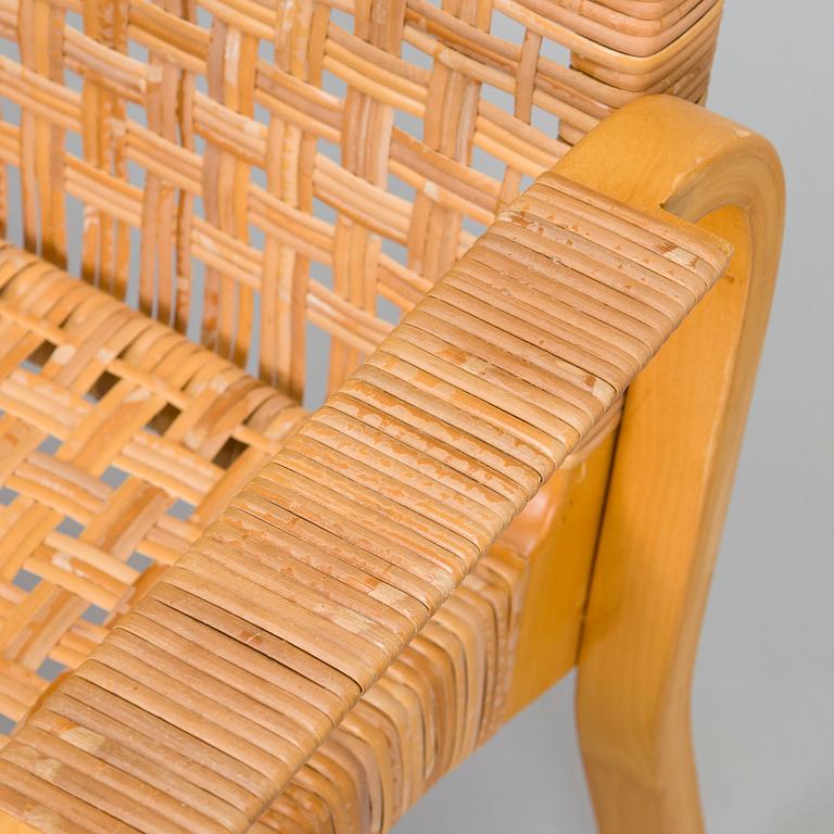 Alvar Aalto, nojatuoleja, 2 kpl,  malli 45 Artek 1900-luvun loppu.