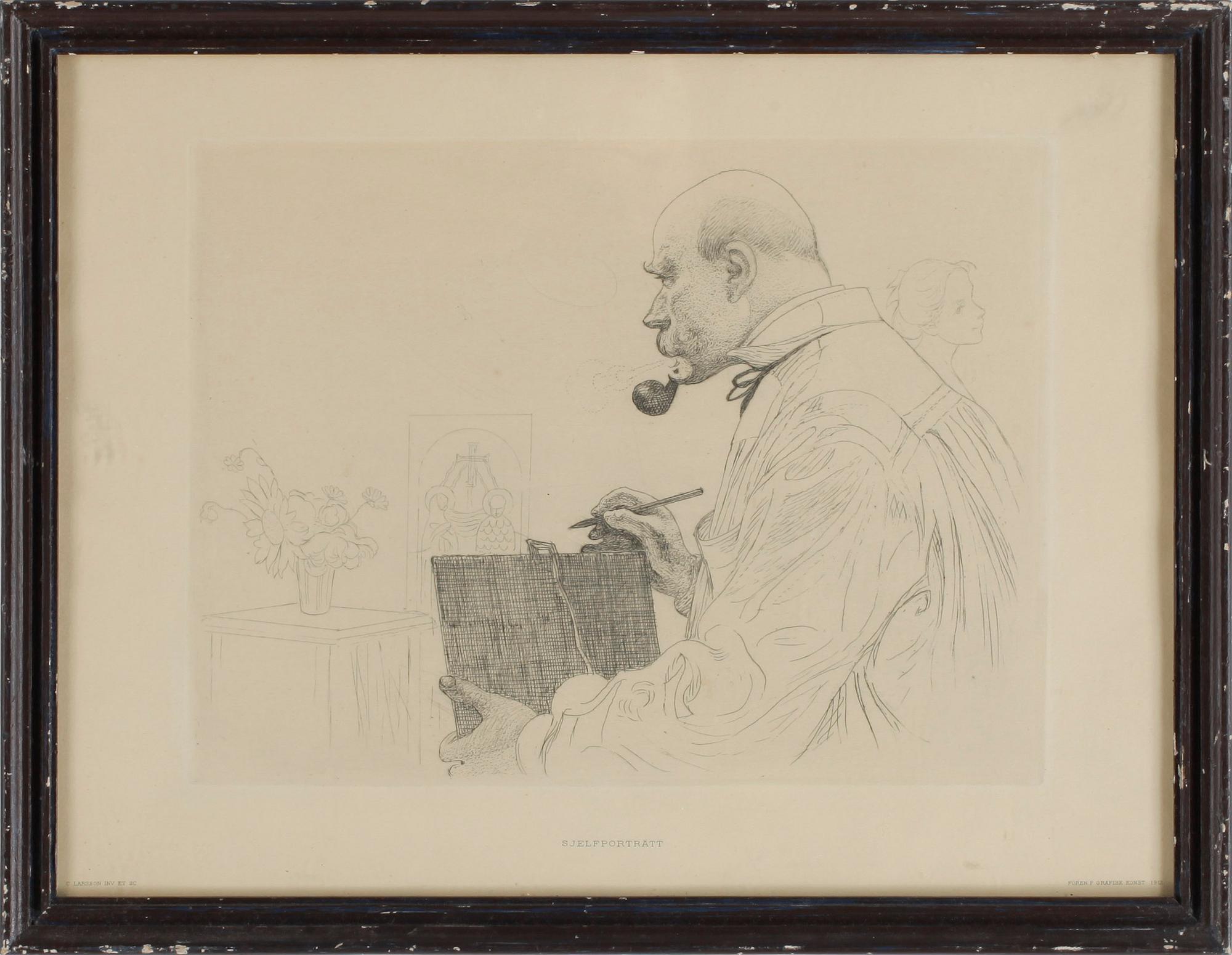 KOPPARSTICK, 4 st, Carl Larsson. 1900-talets början.