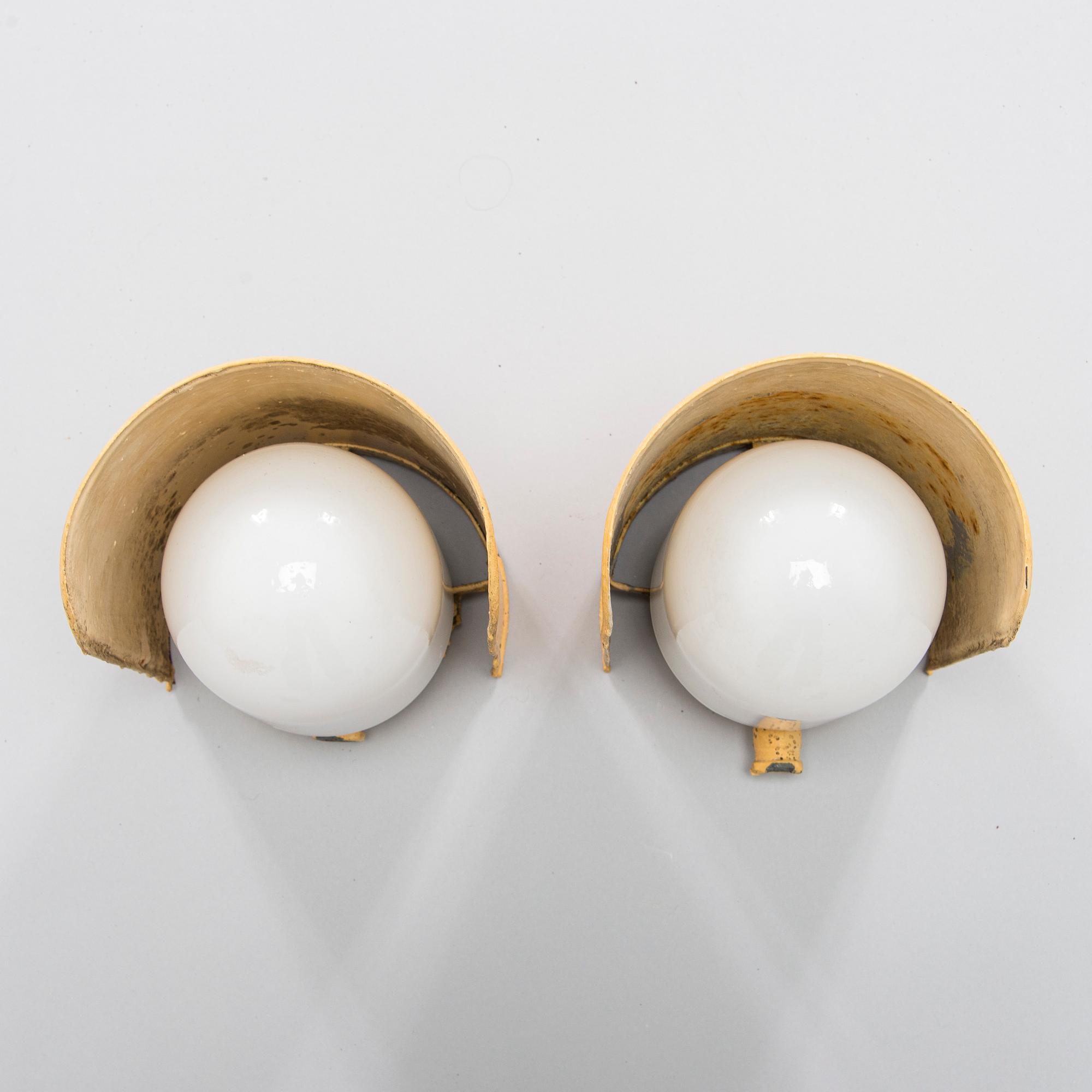 Paavo Tynell, A pair of  mid 20th century '104/100' outdoor lights/ wall lights for Taito Oy.