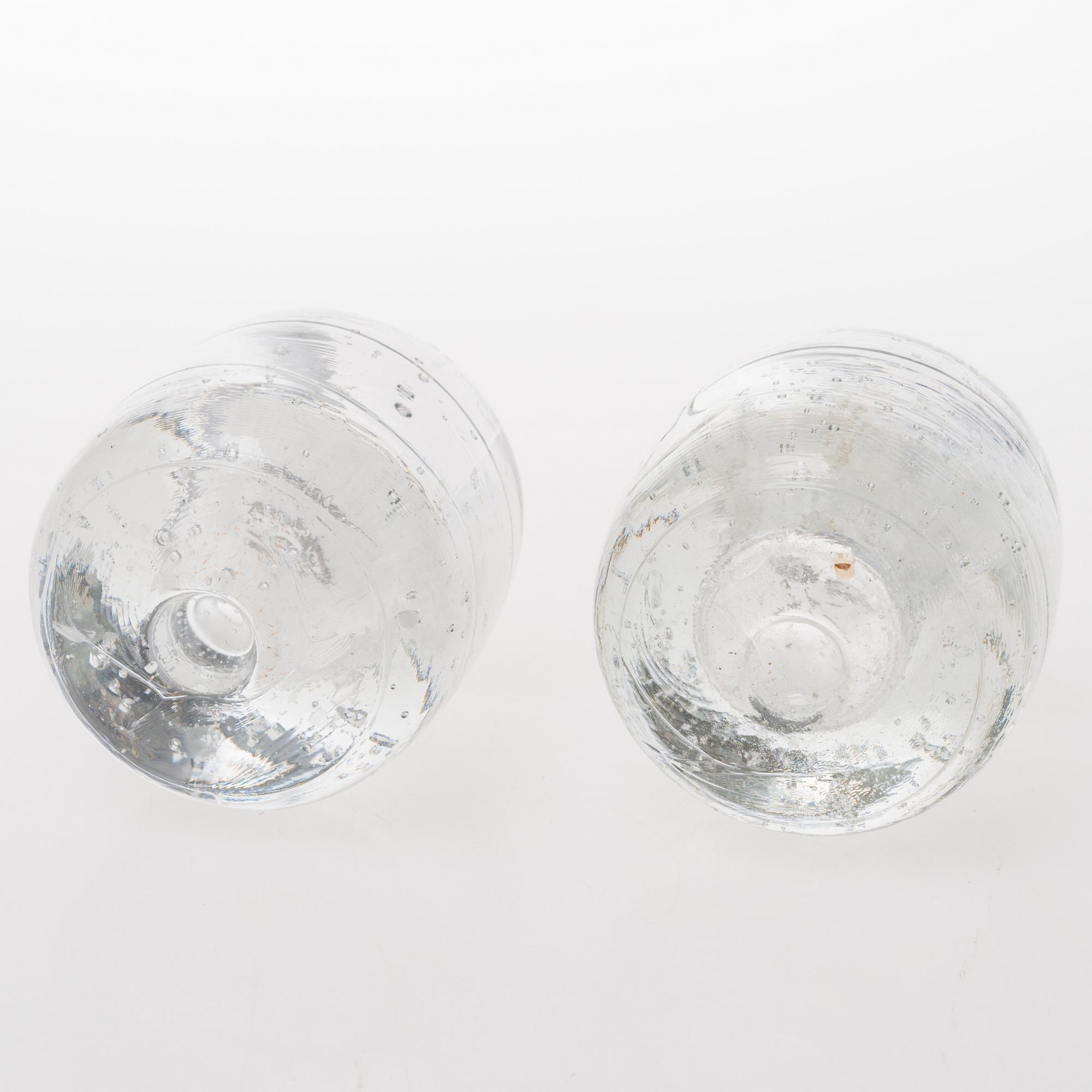 TIMO SARPANEVA, A set of six glass candleholders of the Arkipelago-series for Iittala.