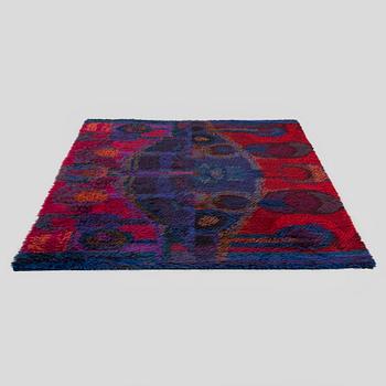 Oili Mäki, ryijy, Oy Finnrya Ab. Noin 180 x 136 cm. Malli muotoiltu 1960-luvulla.