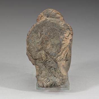 HUVUD, sten. Gandhara, troligen 200/300-tal.