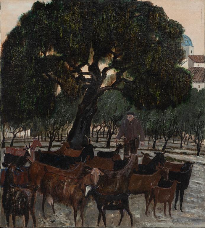 Maria Boczewska, goat farmer in the shadow.
