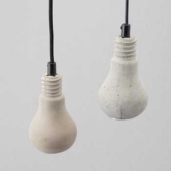 Tove Adman, ceiling lamps, a pair, "Edison", Fafner.