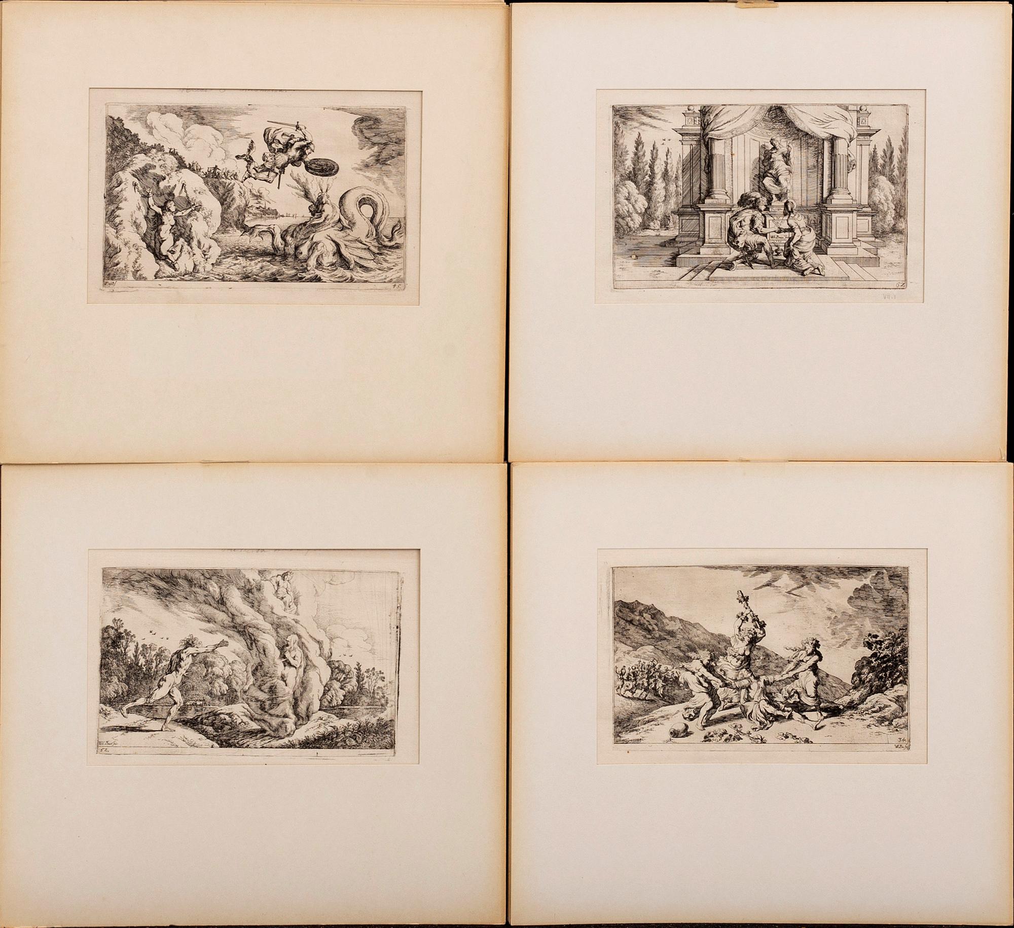 Johann Wilhelm Baur, 39 etchings, plate signed.