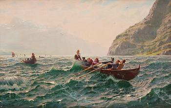 Hans Dahl, Crossing the fjord.