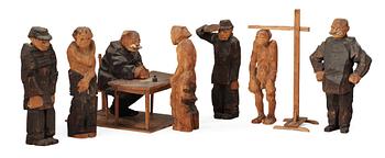 188. Axel Petersson Döderhultarn, "Beväringsmönstring" (The Enrollment Act), 8 pieces.