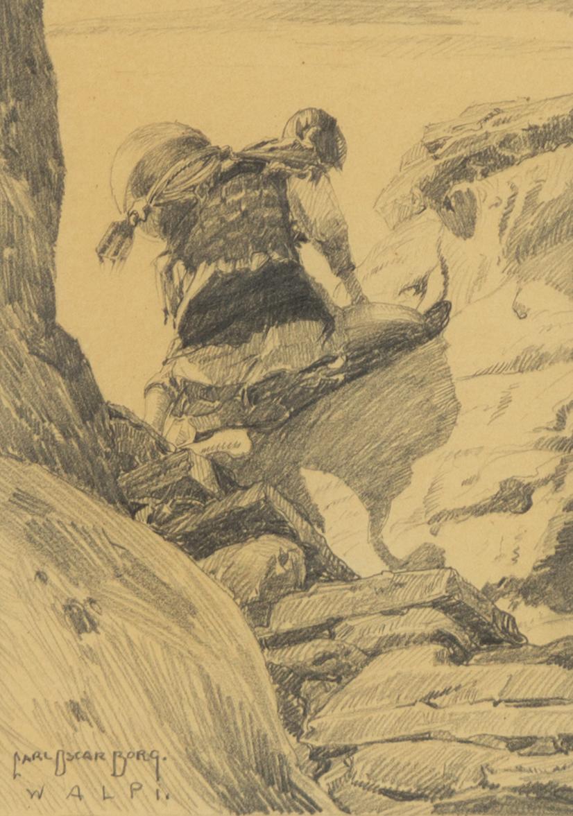 Carl Oscar Borg, In the Mountains in Walpi.
