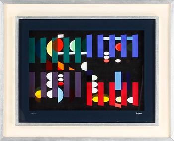 YAACOV AGAM, färgseriegrafi och perspex, signerad och numrerad 107/144.