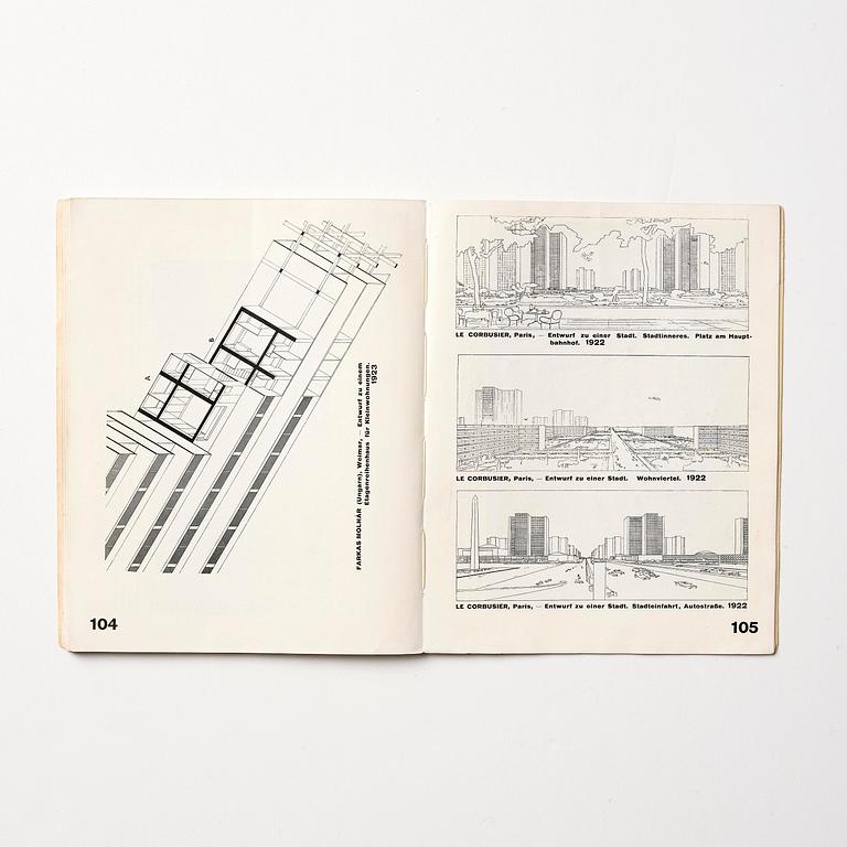 Book, Walter Gropius, "Internationale Architektur" (Bauhausbücher 1), 1927, inscribed to Gunnar Asplund.