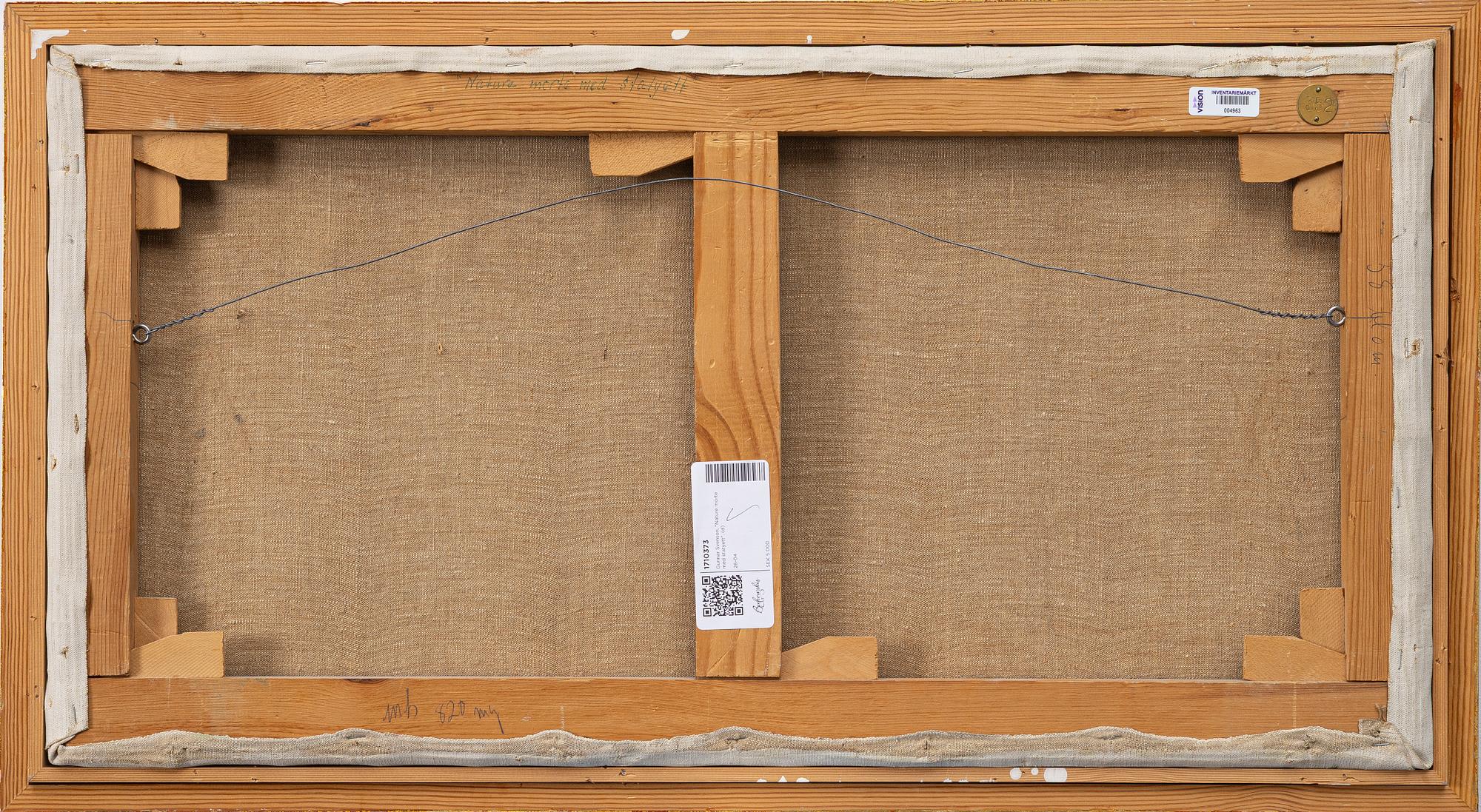 Gunnar Svenson, "Nature morte med statyett".