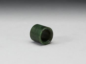 A jade Archers ring, Qing dynasty.