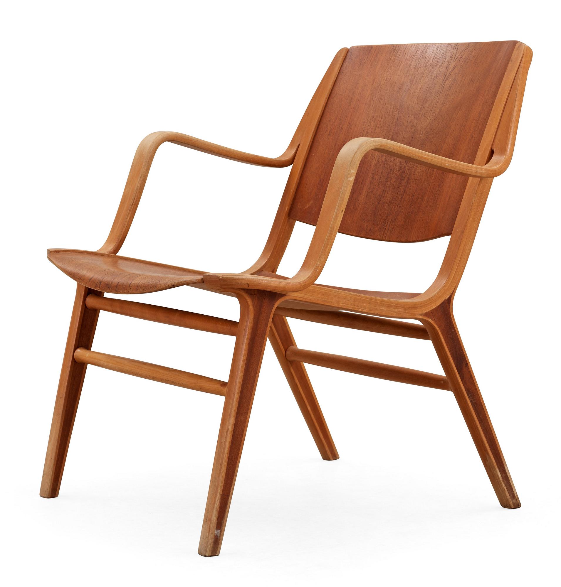 PETER HVIDT & ORLA MØLGAARD NIELSEN, karmstol, "Ax-stolen", Fritz Hansen, Danmark 1950-60-tal.