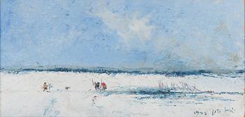 Olli Joki, "Miehet pilkillä" (Ice fishing men).