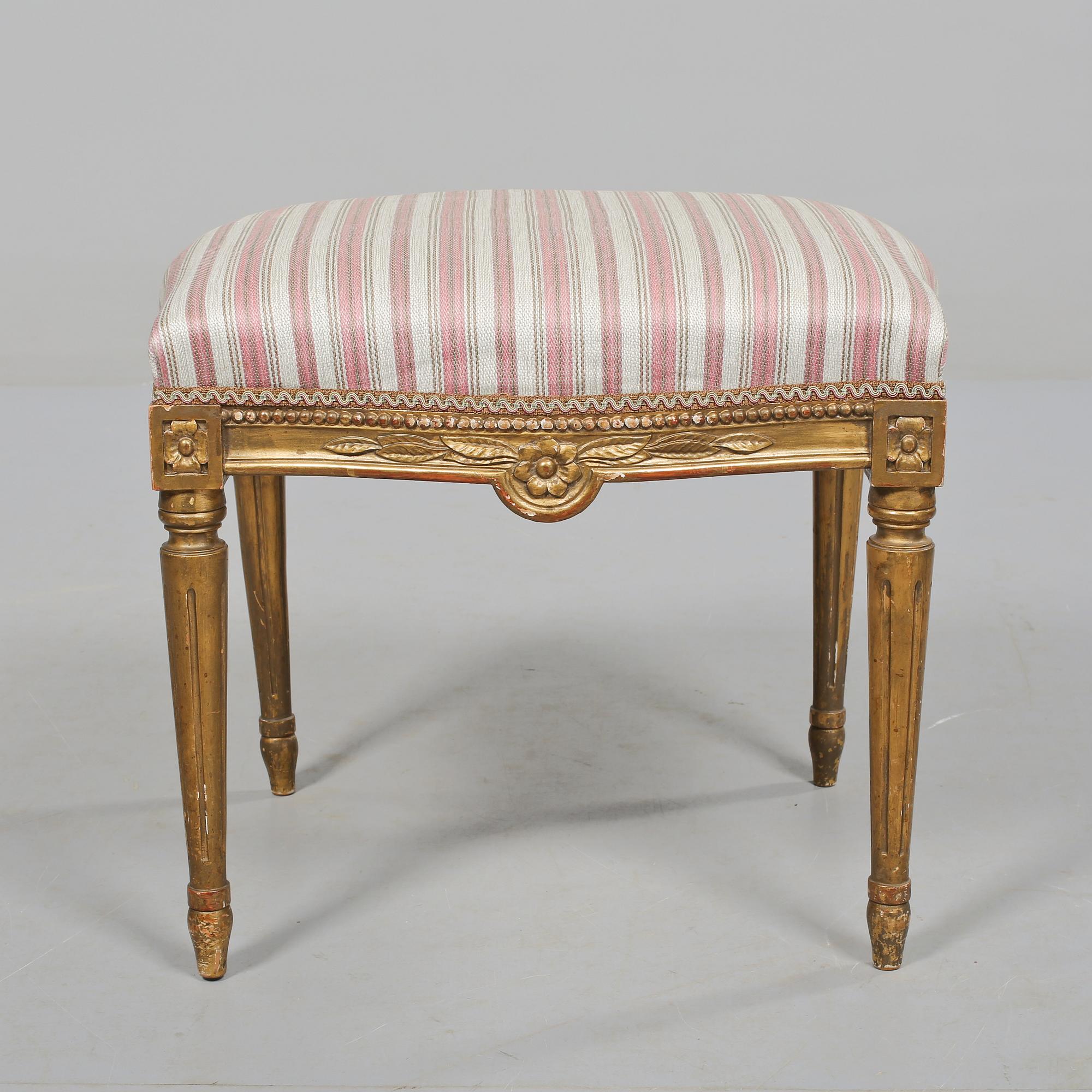 TABURETT, gustaviansk stil, 1900-talets första hälft.