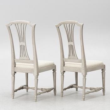 A pair of Gustavian style chairs, early 20th Century.