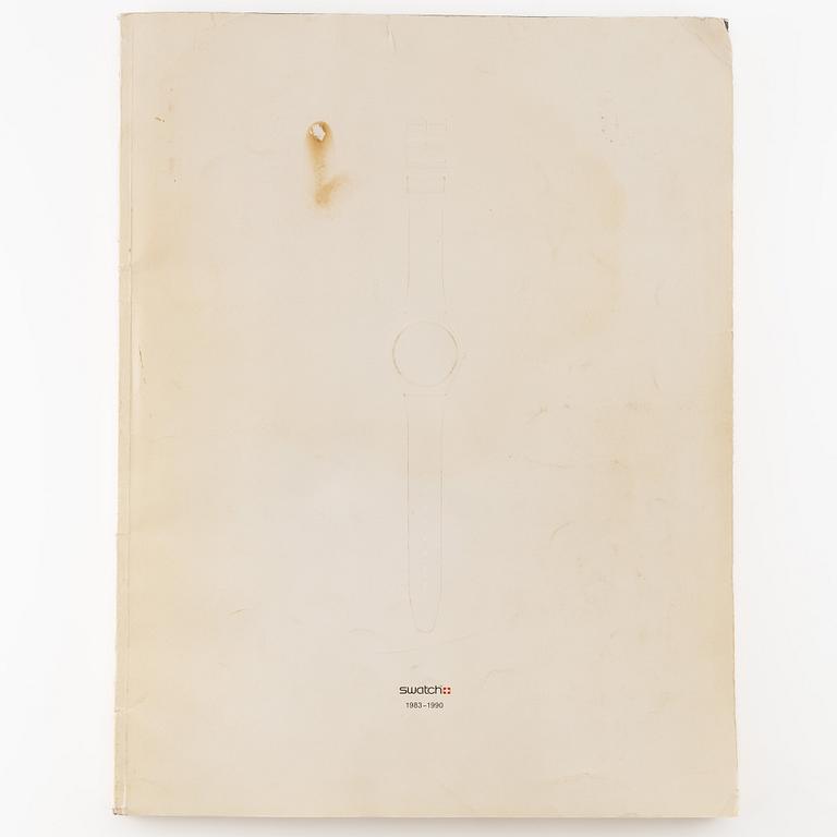 Parti med 21 Swatch-klockor, gummiband och klocklitteratur, "No Reserve".