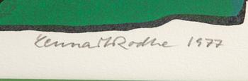 Lennart Rodhe, litografi signerad daterad och numrerad 1977 104/150.