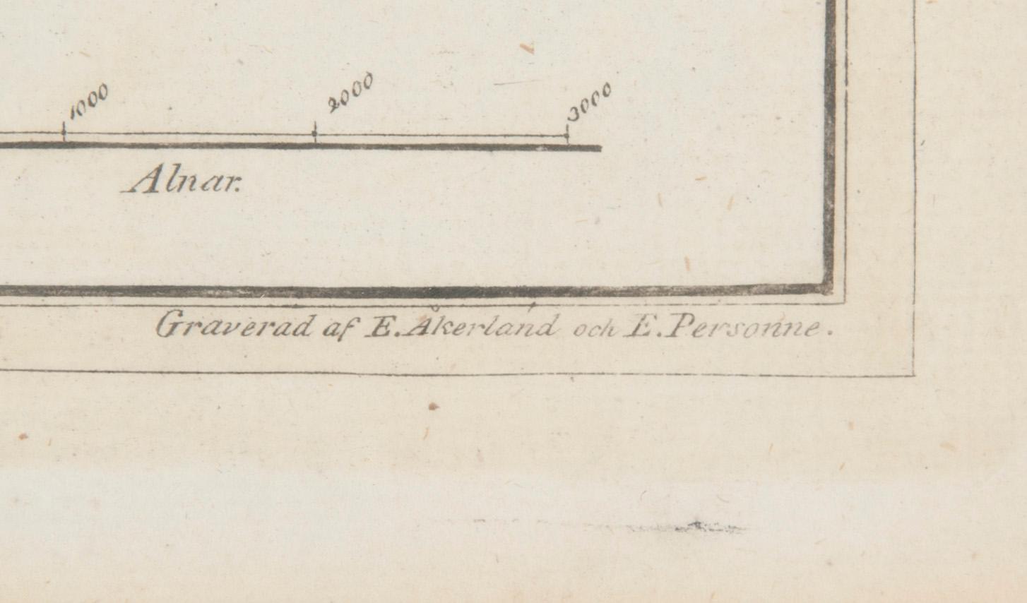 KARTA, Helsingfors och Sveaborg Utifven 1808, graverad af E. Åkerland och E. Personne.