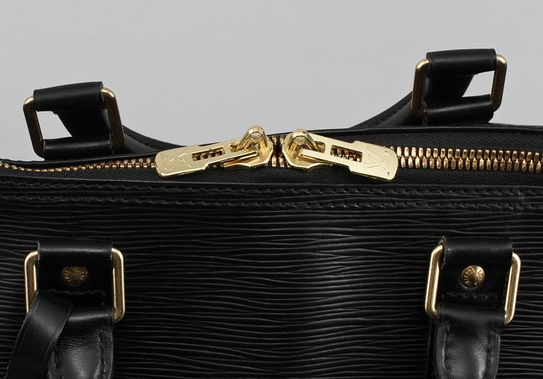 VÄSKA, "Keepall 55 Epi Black", Louis Vuitton,