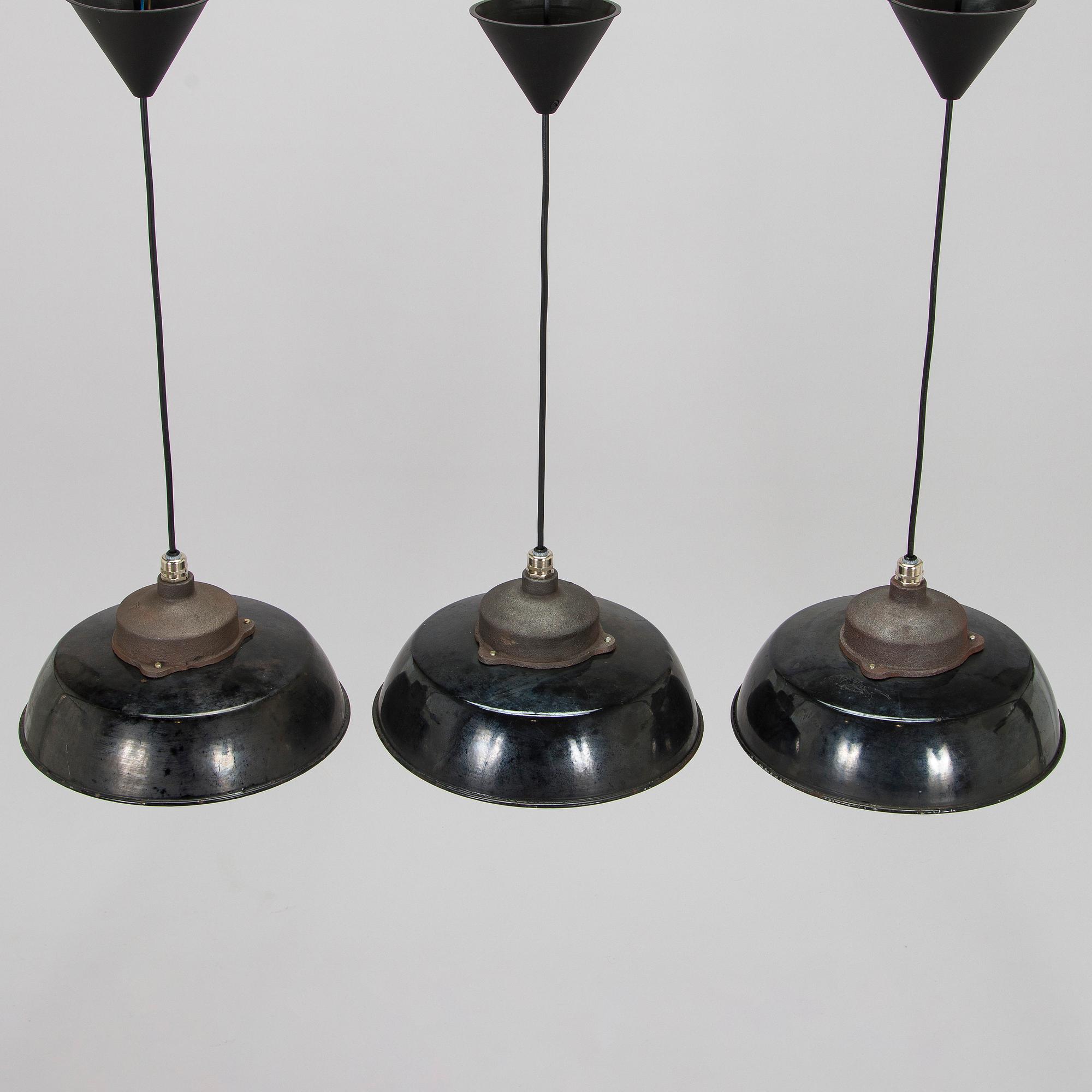 Paavo Tynell, a set of six 1930s ceiling lamps for Taito.