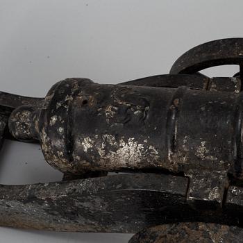 A Swedish cast iron cannon , Stafsjö bruk, 20th century.