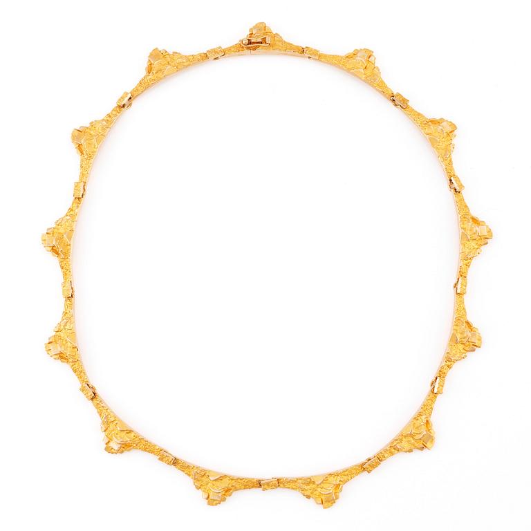 Björn Weckström, collier 14K guld "Golden Bridge", för Lapponia 1969.