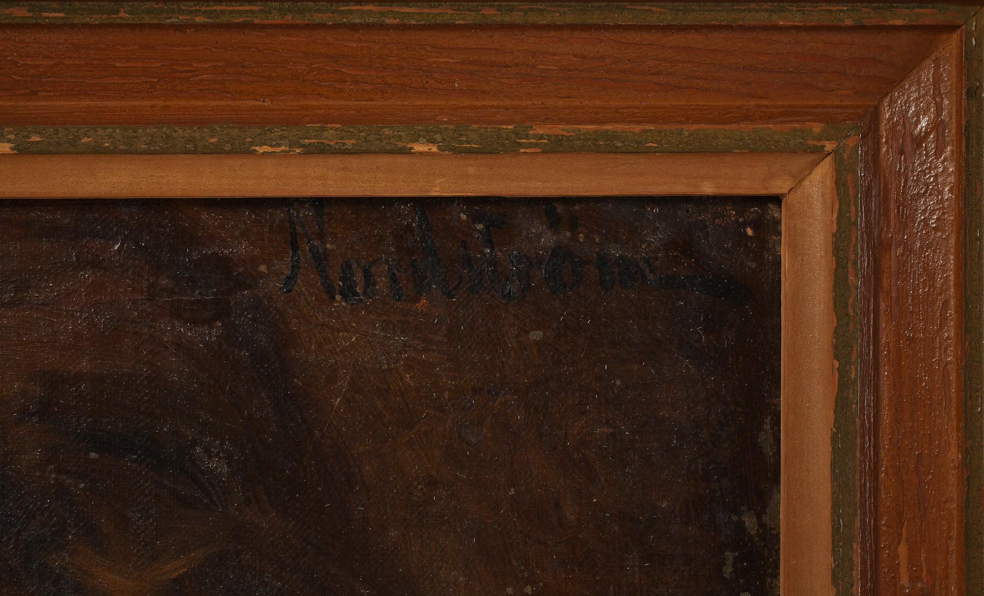 KARL NORDSTRÖM, olja på pannå, sign.