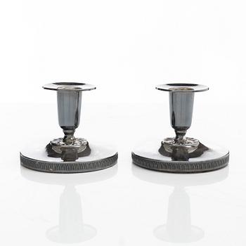 Candelsticks, a pair, silver, Gothenburg 1958.