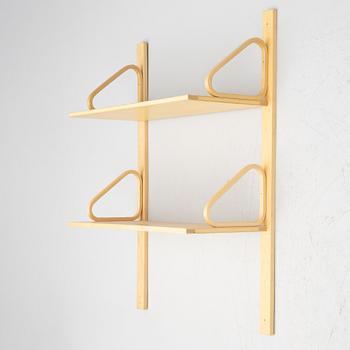 Alvar Aalto, a pair of wall shelves, model 112A, Artek, Finland, late 20th Century.