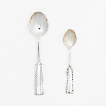 19 silver spoons, model Vinga, Ceson, Gothenburg, 1977–88.