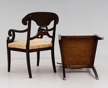 KARMSTOLAR, 1 par, Karl Johan stil, 1900-talets första hälft.