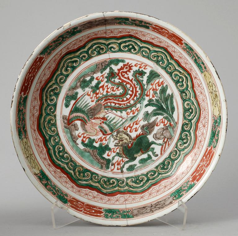 FAT, 3 st, porslin, Kina, Kangxi, (1664-1722).