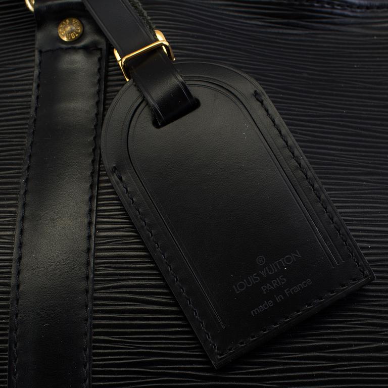 A Louis Vuitton weekend bag  "Keepall 50 Epi Black".