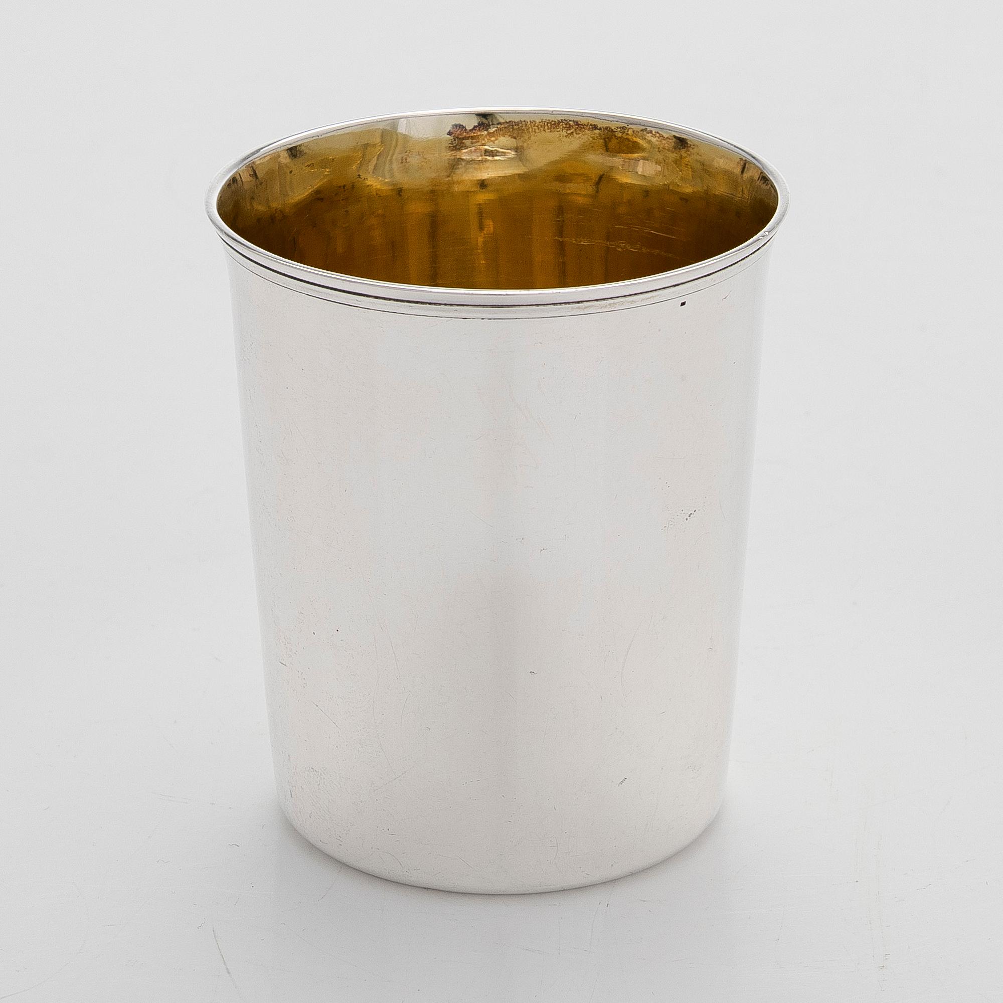 A silver parcel-gilt beaker, St Petersburg, Russia 1837. Maker’s mark C.M.B, presumably Carl Moritz Boetger.