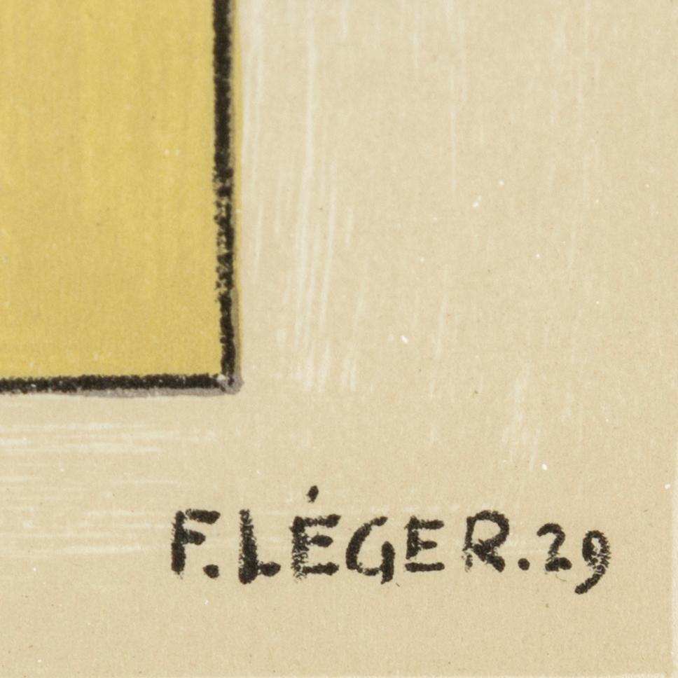 FERNAND LÉGER, after, colour lithographe, signed and dated in print, from Derrière le Miroir nr 79-80-81 1955.