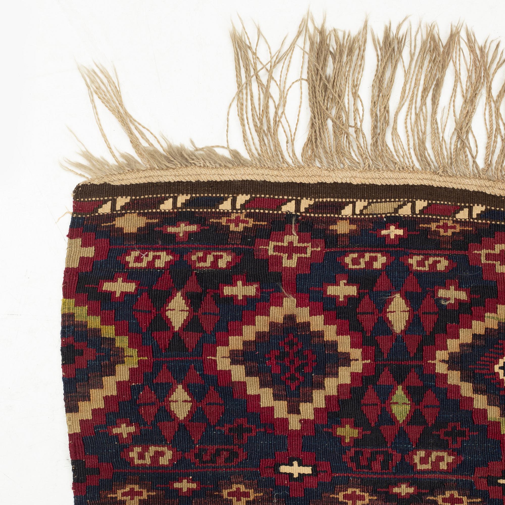 An antique part metal Malataya kilim, The Ottoman Empire, ca 340 x 153 cm.