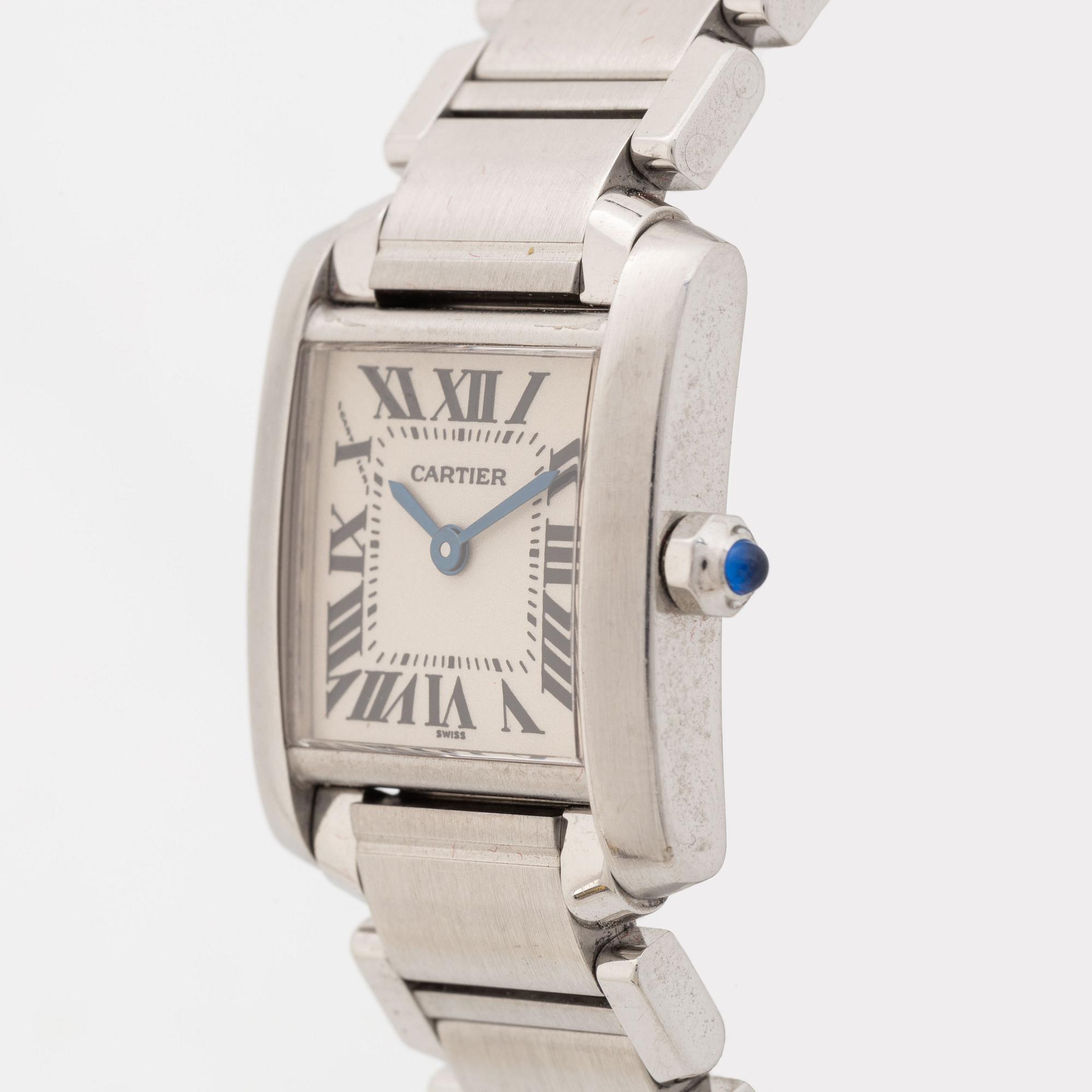 Cartier, Tank Francaise, wristwatch, 20,5 x 17,5 (24,5) mm.