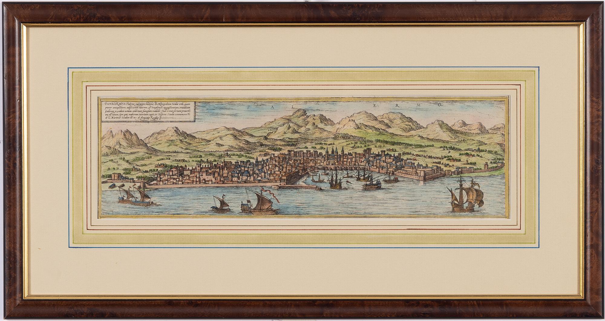 Frans Hogenberg, Palermo from the sea side.