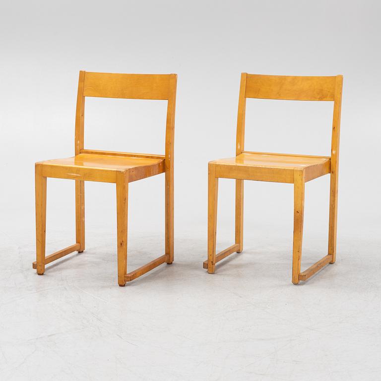 Sven Markelius, A set of six birch 'Orkesterstolen' chairs, mid 20th Century.