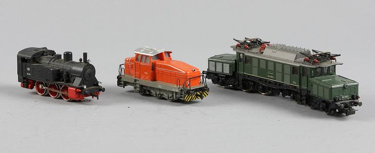 LOK, 3 st. Märklin, H0. 1900-tal.