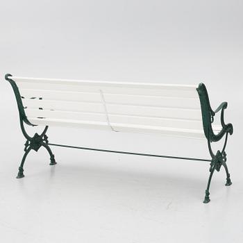 Garden bench, armchair and table, 20th century.