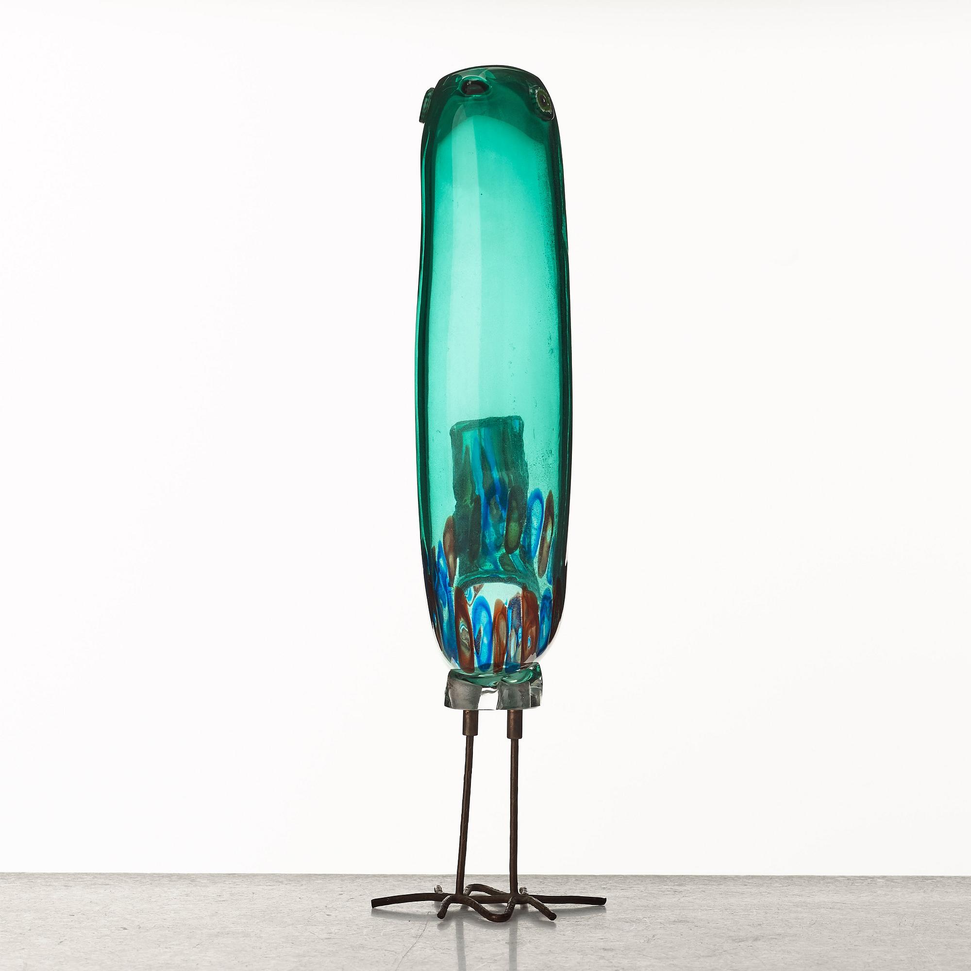 Alessandro Pianon, a "Pulcino" glass sculpture of a bird, Vistosi, Italy 1960's.