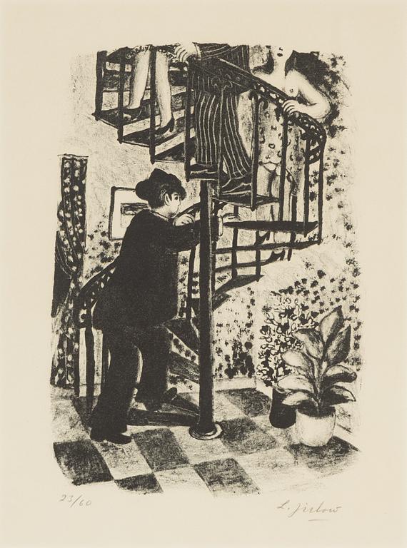Lennart Jirlow, litografi, signerad och numrerad 23/60.