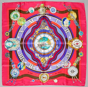 452. HERMÈS, scarf, "La Ronde des heures".