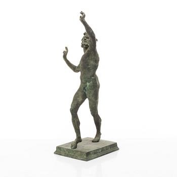 A bronze sculpture, after antique original, "The Dancing Faun", 19th/20-th century.