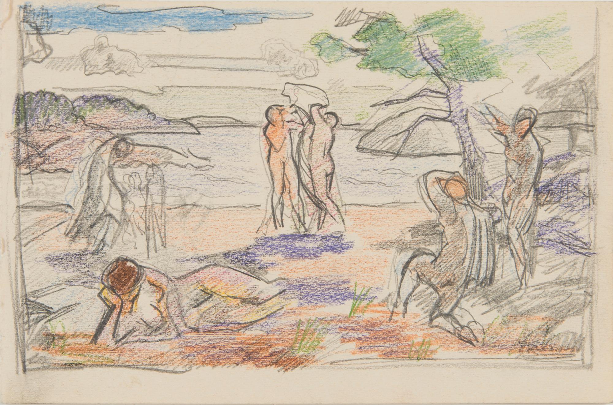 Santeri Salokivi, Sketches, 4 pcs, for the work 'The Song of the Sun' (1929).